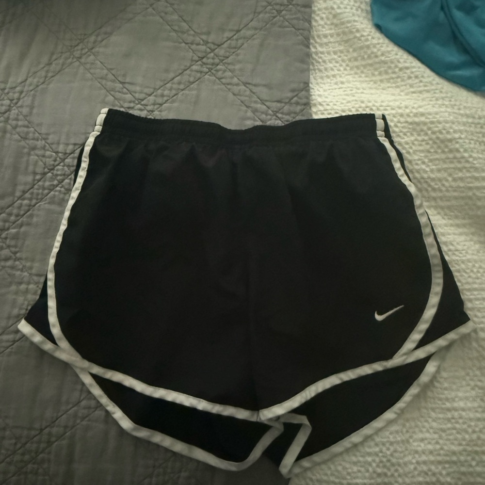 Nike Black Athletic Shorts with White Trim